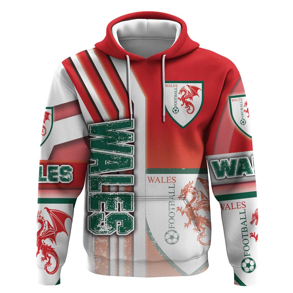 Wales Football Zip Hoodie The Dragons Soccer - Road To Champion - Wonder Print Shop