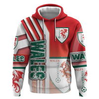 Wales Football Zip Hoodie The Dragons Soccer - Road To Champion - Wonder Print Shop