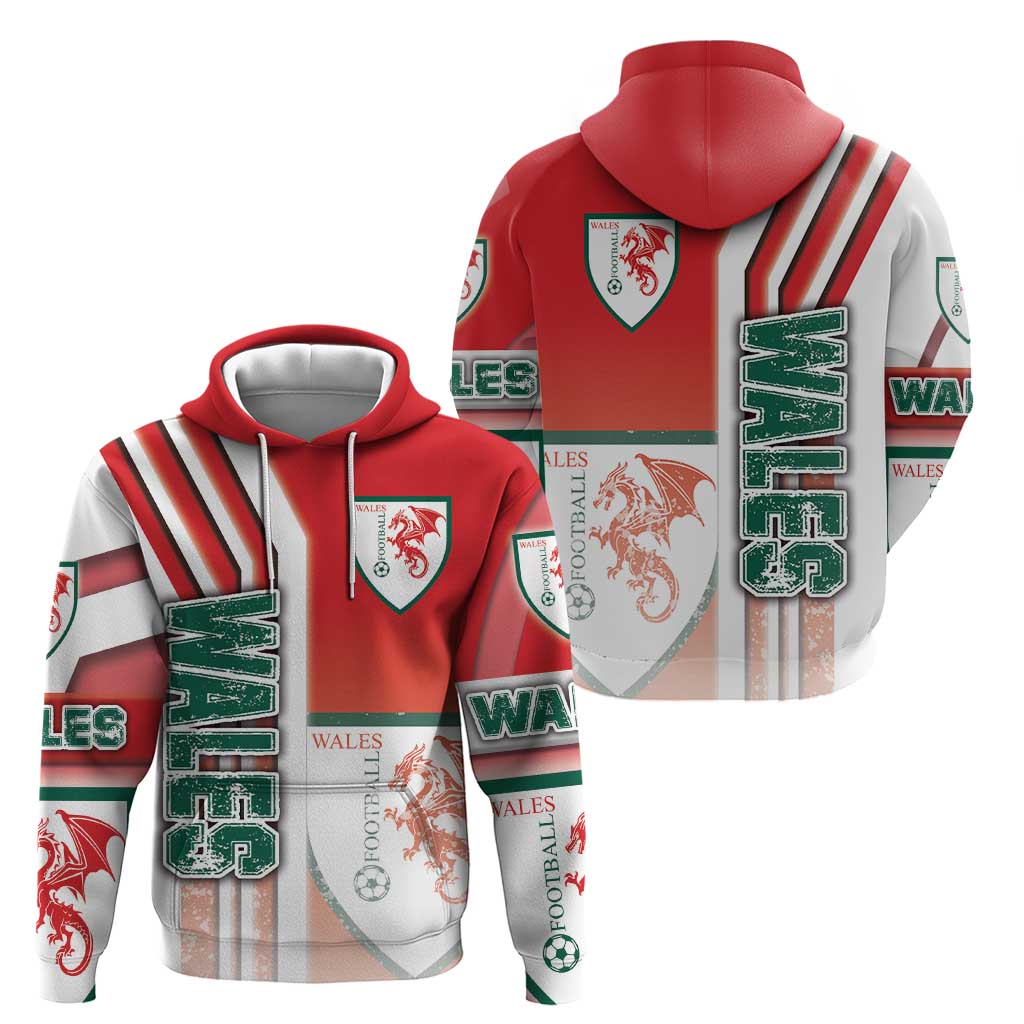 Wales Football Zip Hoodie The Dragons Soccer - Road To Champion - Wonder Print Shop