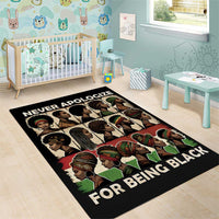 Never Apologize for Being Proudly Black Area Rug African Human - Wonder Print Shop
