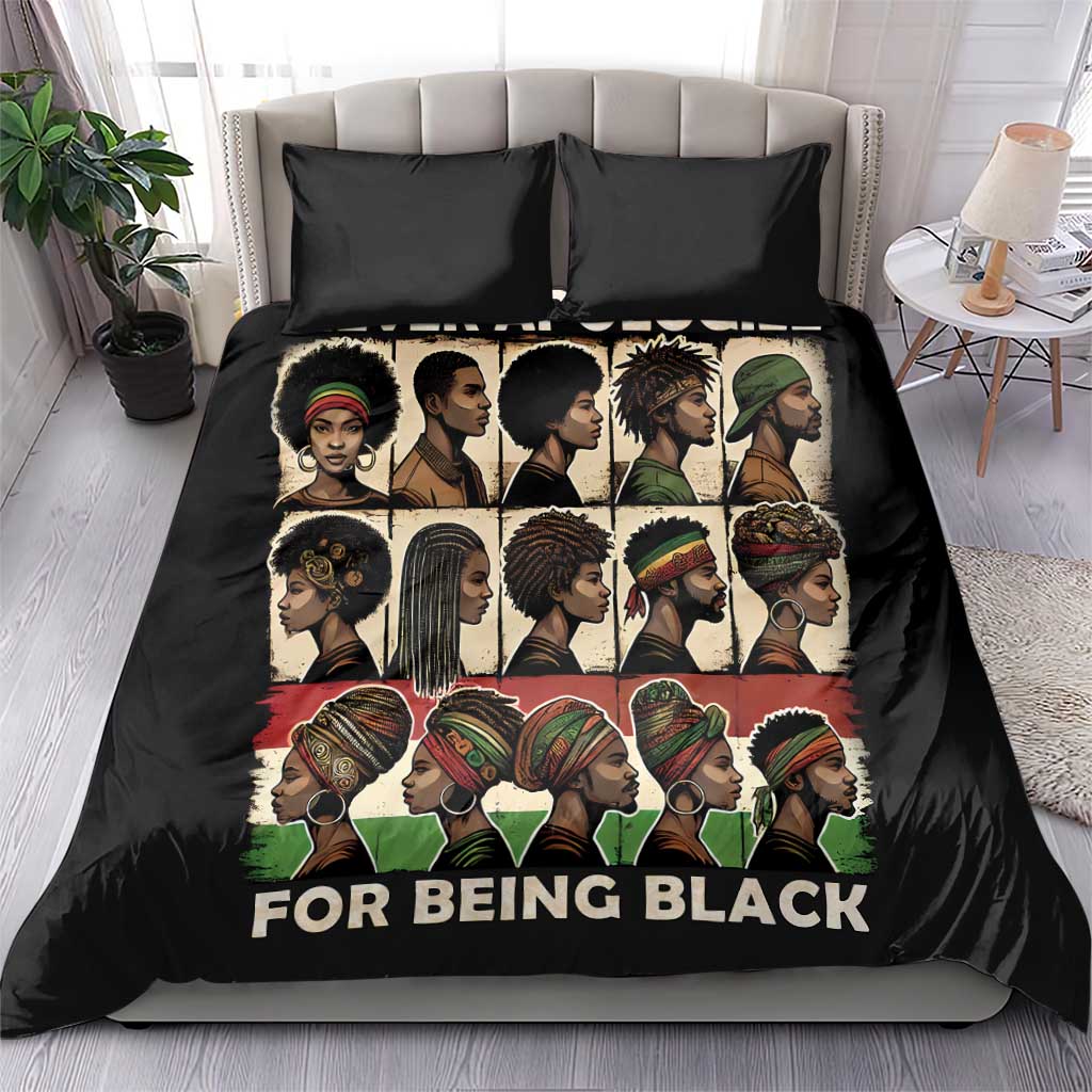 Never Apologize for Being Proudly Black Bedding Set African Human - Wonder Print Shop