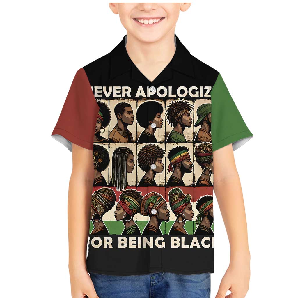 Never Apologize for Being Proudly Black Family Matching Mermaid Dress and Hawaiian Shirt African Human - Wonder Print Shop