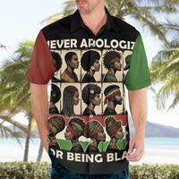 Never Apologize for Being Proudly Black Hawaiian Shirt African Human - Wonder Print Shop