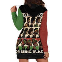 Never Apologize for Being Proudly Black Hoodie Dress African Human - Wonder Print Shop