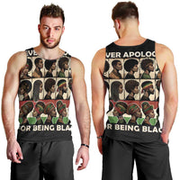 Never Apologize for Being Proudly Black Men Tank Top African Human - Wonder Print Shop