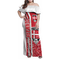 Denmark Football Family Matching Off Shoulder Maxi Dress and Hawaiian Shirt Danish Dynamite Soccer - Road To Champion - Wonder Print Shop