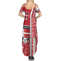 Denmark Football Family Matching Summer Maxi Dress and Hawaiian Shirt Danish Dynamite Soccer - Road To Champion - Wonder Print Shop