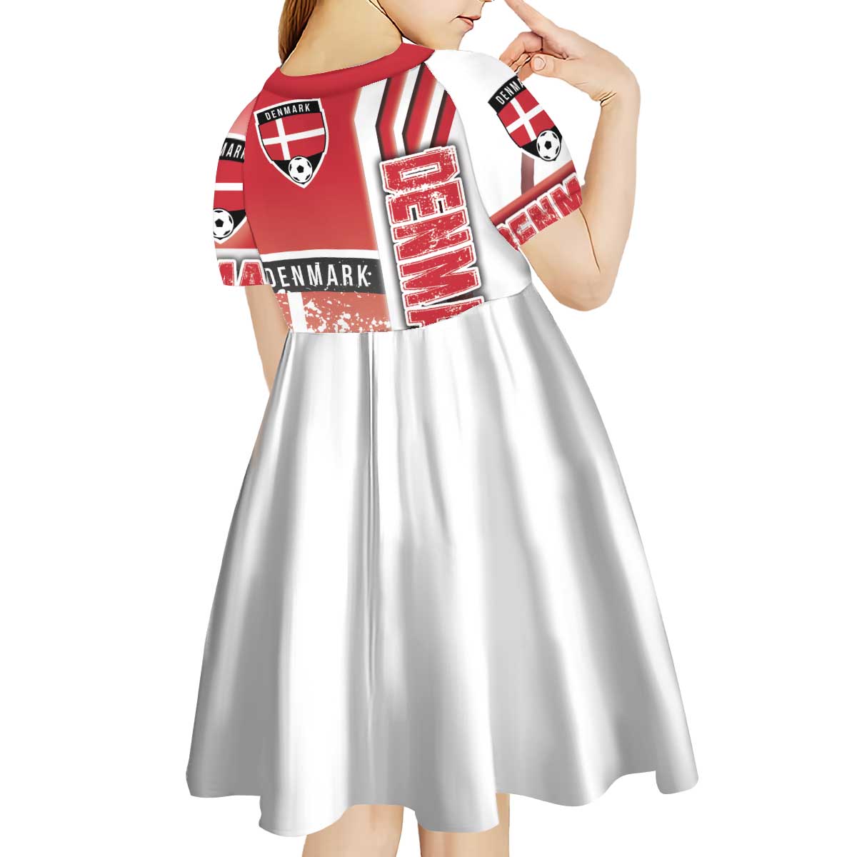 Denmark Football Kid Short Sleeve Dress Danish Dynamite Soccer - Road To Champion - Wonder Print Shop