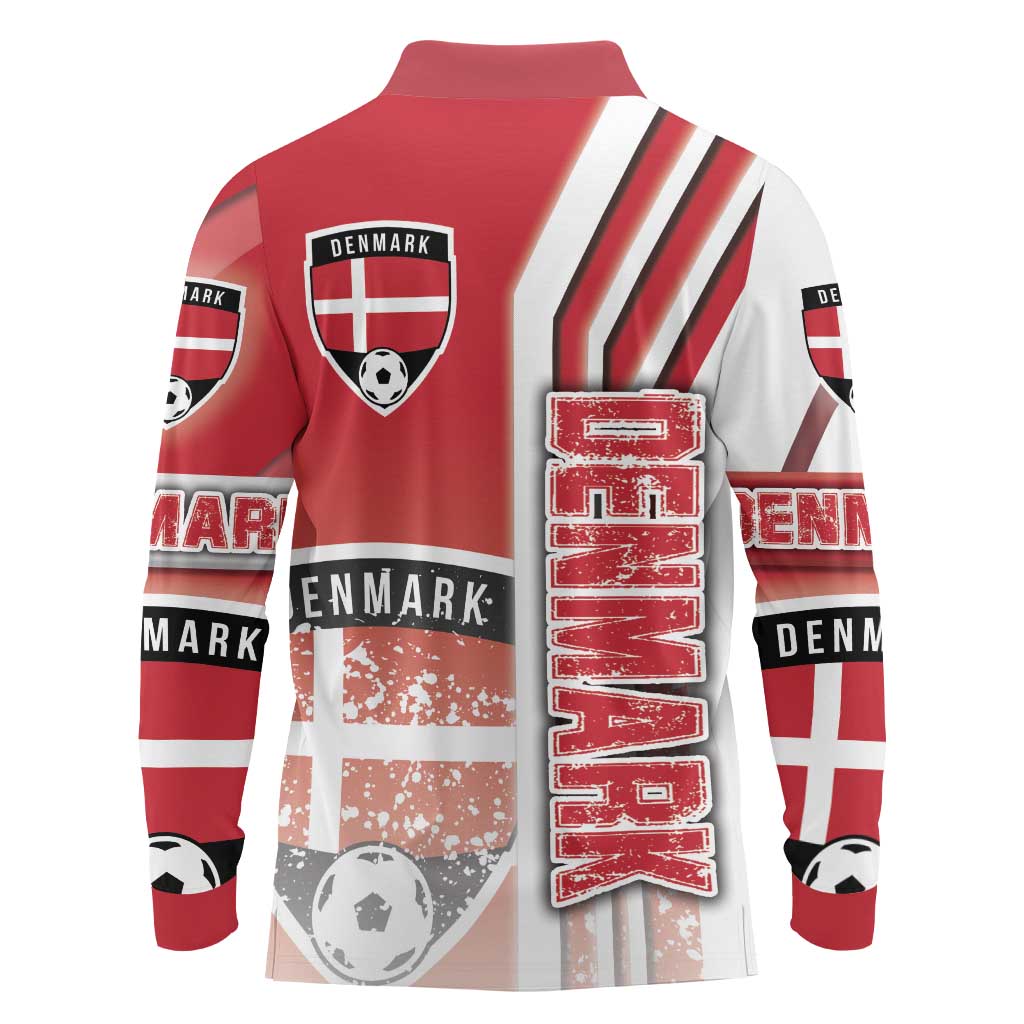 Denmark Football Long Sleeve Polo Shirt Danish Dynamite Soccer - Road To Champion - Wonder Print Shop