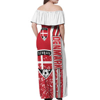 Denmark Football Off Shoulder Maxi Dress Danish Dynamite Soccer - Road To Champion - Wonder Print Shop