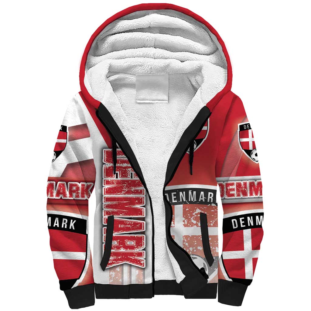 Denmark Football Sherpa Hoodie Danish Dynamite Soccer - Road To Champion - Wonder Print Shop
