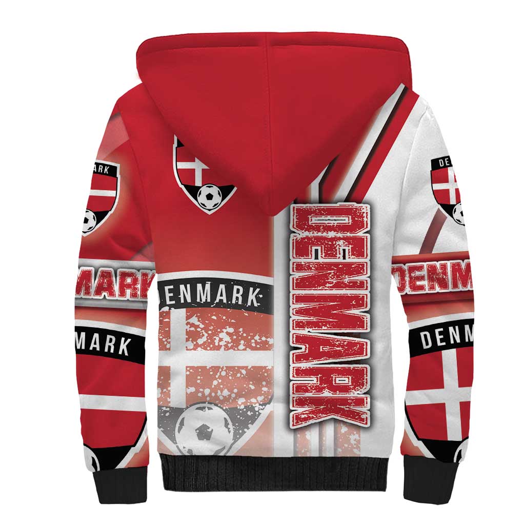 Denmark Football Sherpa Hoodie Danish Dynamite Soccer - Road To Champion - Wonder Print Shop