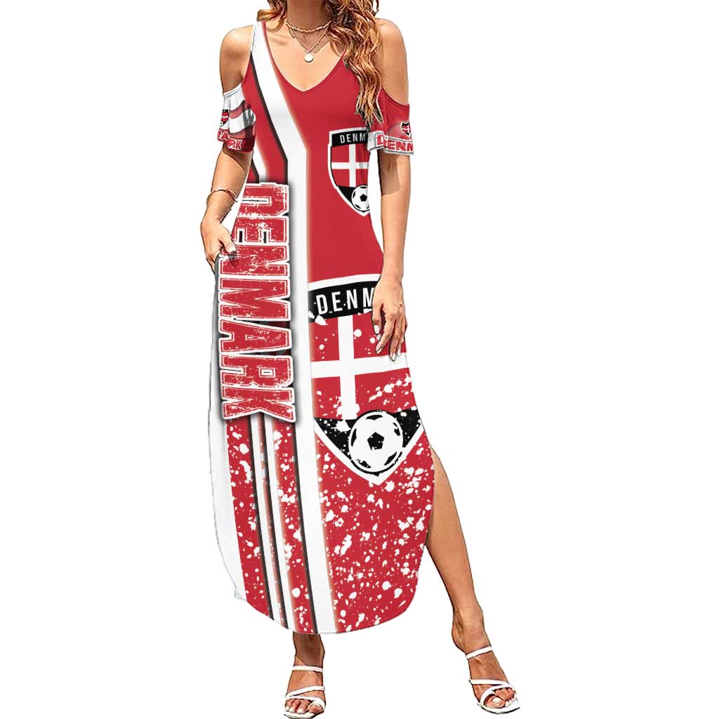 Denmark Football Summer Maxi Dress Danish Dynamite Soccer - Road To Champion - Wonder Print Shop