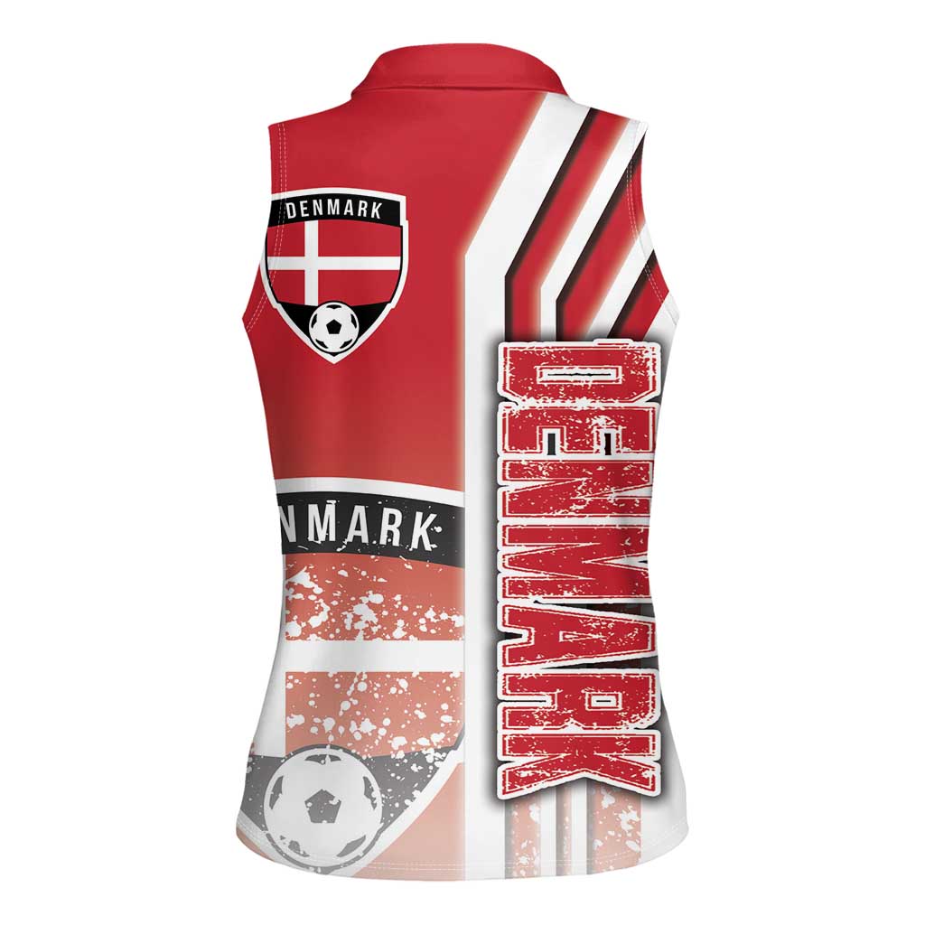 Denmark Football Women Sleeveless Polo Shirt Danish Dynamite Soccer - Road To Champion - Wonder Print Shop