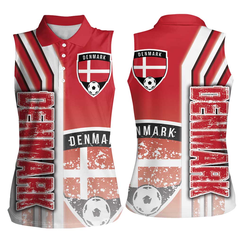 Denmark Football Women Sleeveless Polo Shirt Danish Dynamite Soccer - Road To Champion - Wonder Print Shop