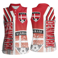 Denmark Football Women Sleeveless Polo Shirt Danish Dynamite Soccer - Road To Champion - Wonder Print Shop