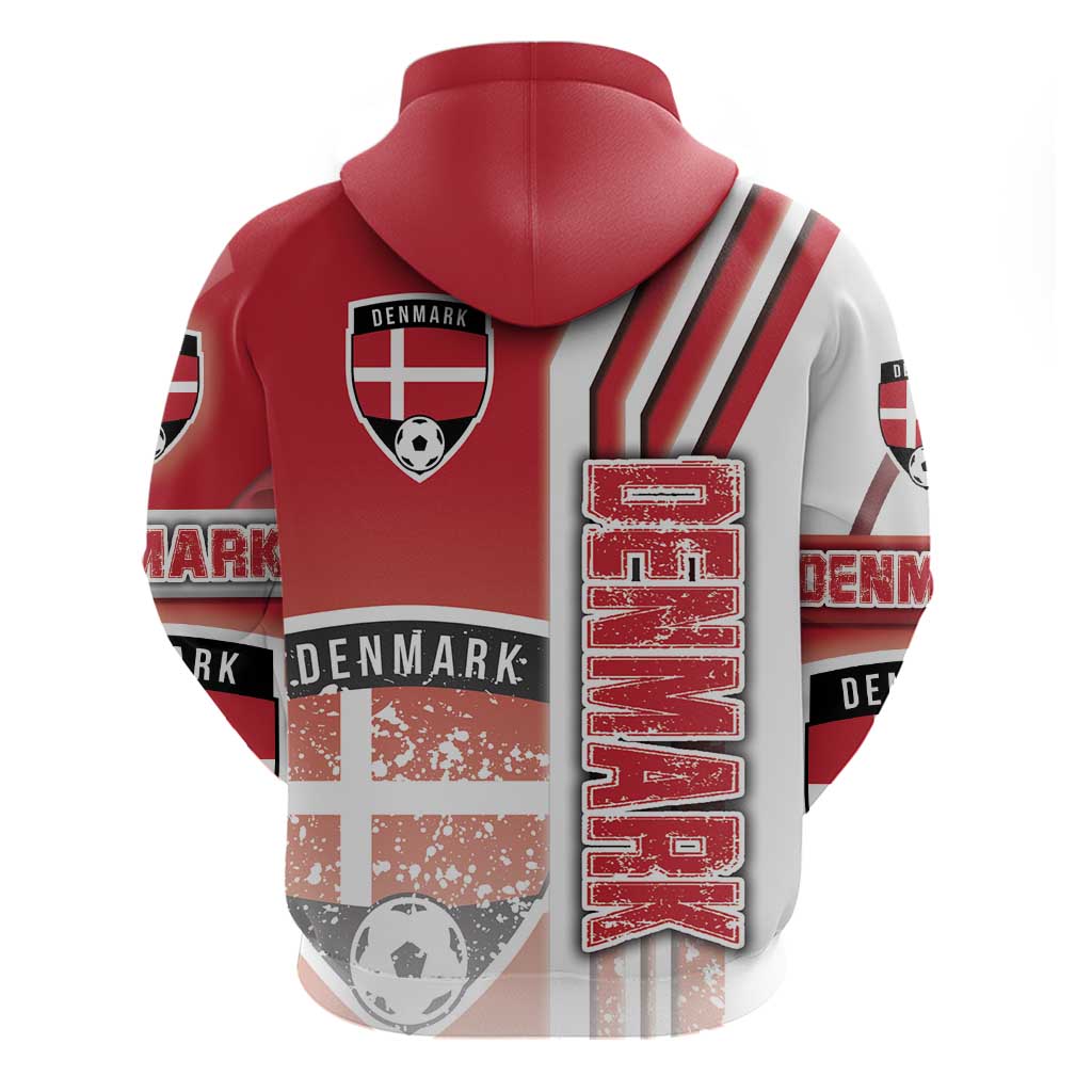 Denmark Football Zip Hoodie Danish Dynamite Soccer - Road To Champion - Wonder Print Shop