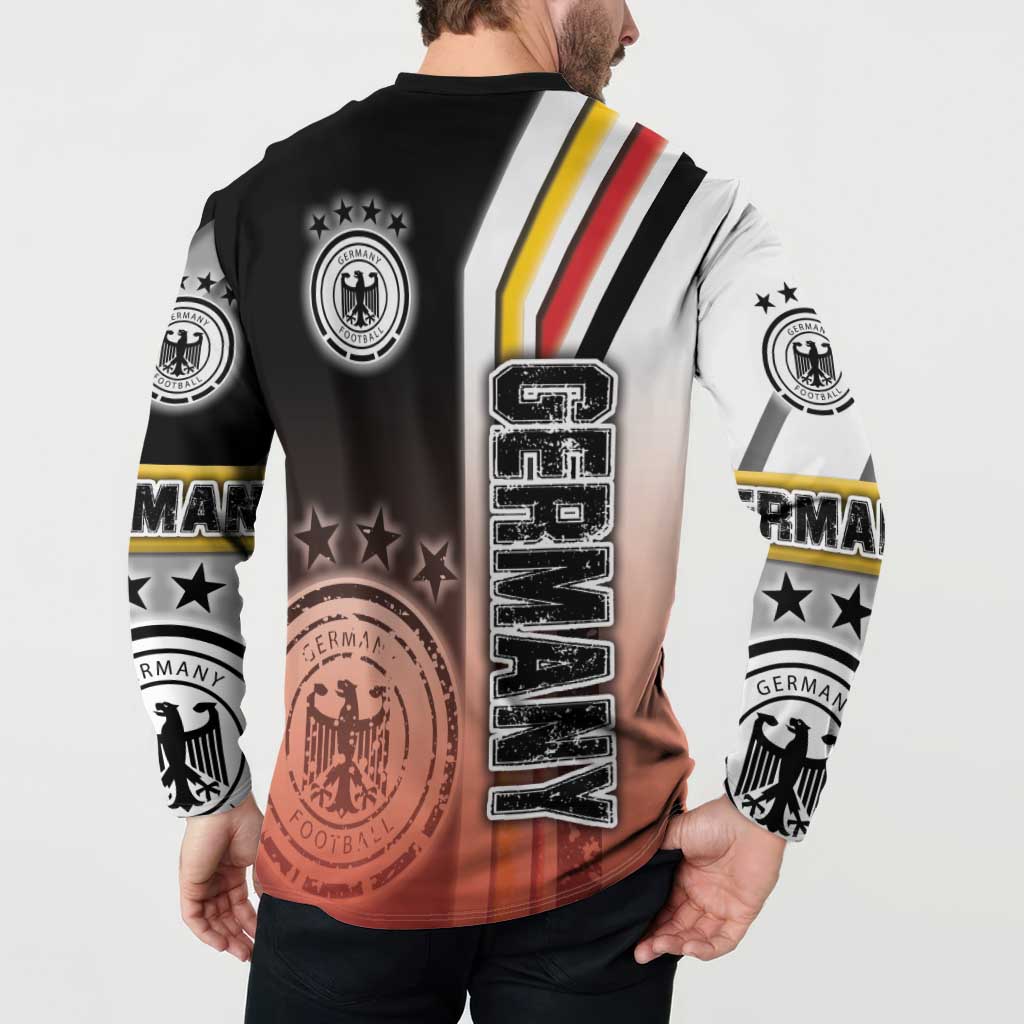 Germany Football Button Sweatshirt Die Mannschaft Soccer - Road To Champion - Wonder Print Shop