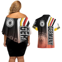 Germany Football Couples Matching Off Shoulder Short Dress and Hawaiian Shirt Die Mannschaft Soccer - Road To Champion