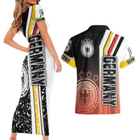 Germany Football Couples Matching Short Sleeve Bodycon Dress and Hawaiian Shirt Die Mannschaft Soccer - Road To Champion