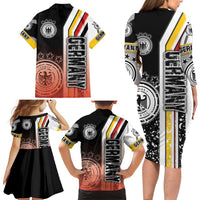 Germany Football Family Matching Long Sleeve Bodycon Dress and Hawaiian Shirt Die Mannschaft Soccer - Road To Champion - Wonder Print Shop