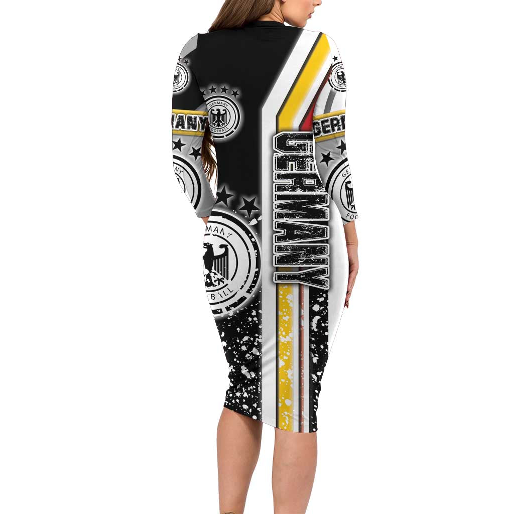 Germany Football Family Matching Long Sleeve Bodycon Dress and Hawaiian Shirt Die Mannschaft Soccer - Road To Champion - Wonder Print Shop