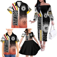 Germany Football Family Matching Off The Shoulder Long Sleeve Dress and Hawaiian Shirt Die Mannschaft Soccer - Road To Champion