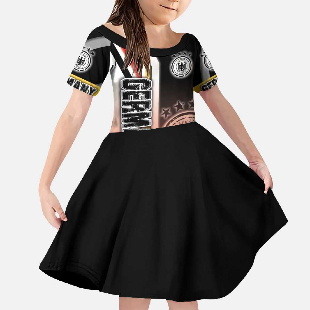 Germany Football Family Matching Off Shoulder Maxi Dress and Hawaiian Shirt Die Mannschaft Soccer - Road To Champion - Wonder Print Shop