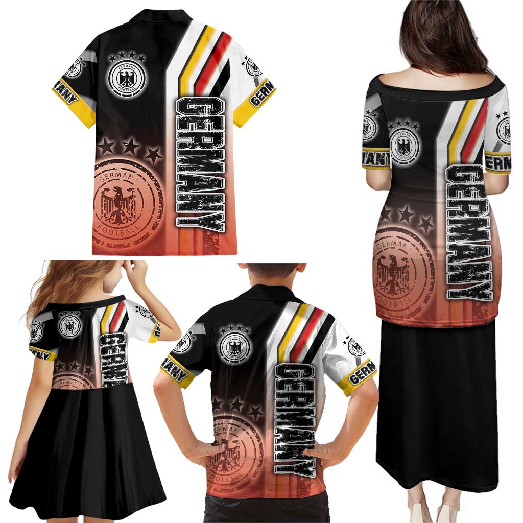 Germany Football Family Matching Puletasi and Hawaiian Shirt Die Mannschaft Soccer - Road To Champion