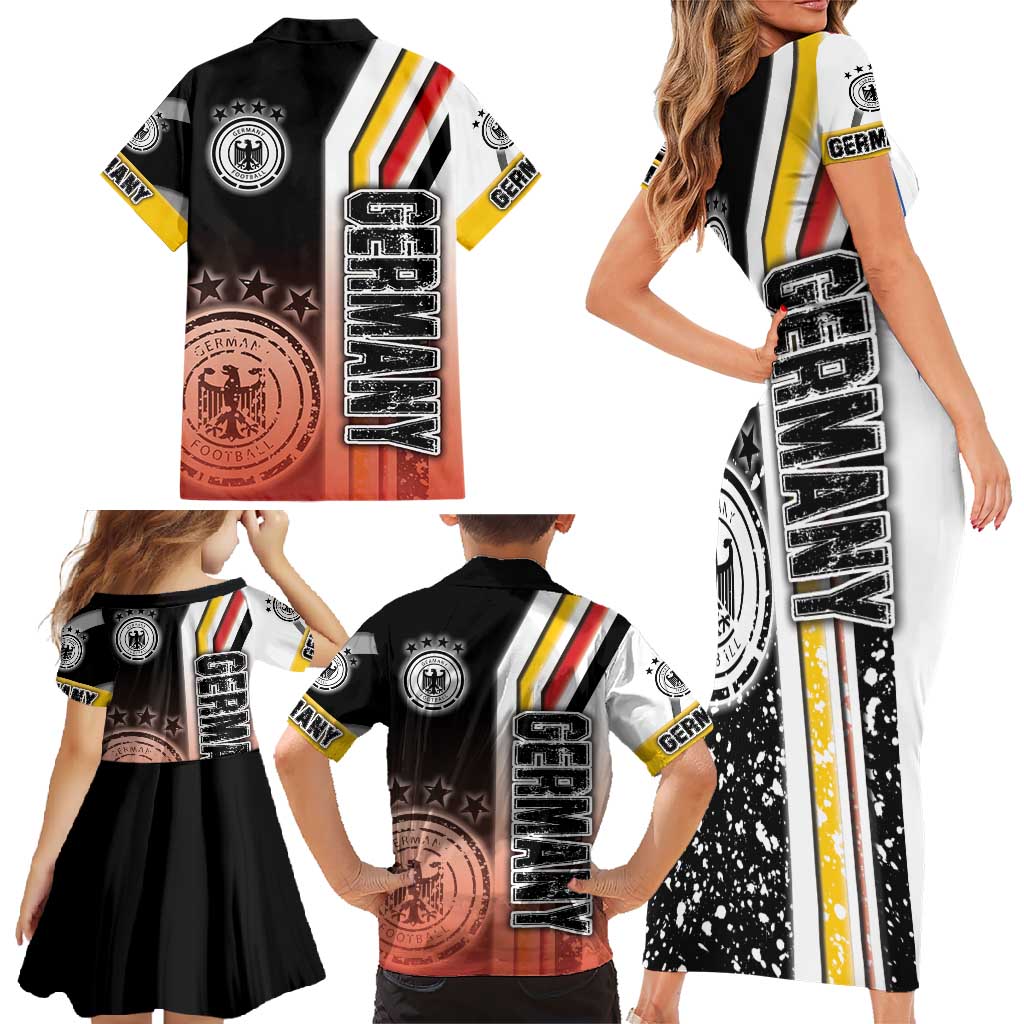 Germany Football Family Matching Short Sleeve Bodycon Dress and Hawaiian Shirt Die Mannschaft Soccer - Road To Champion - Wonder Print Shop