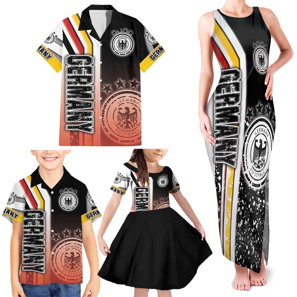 Germany Football Family Matching Tank Maxi Dress and Hawaiian Shirt Die Mannschaft Soccer - Road To Champion - Wonder Print Shop