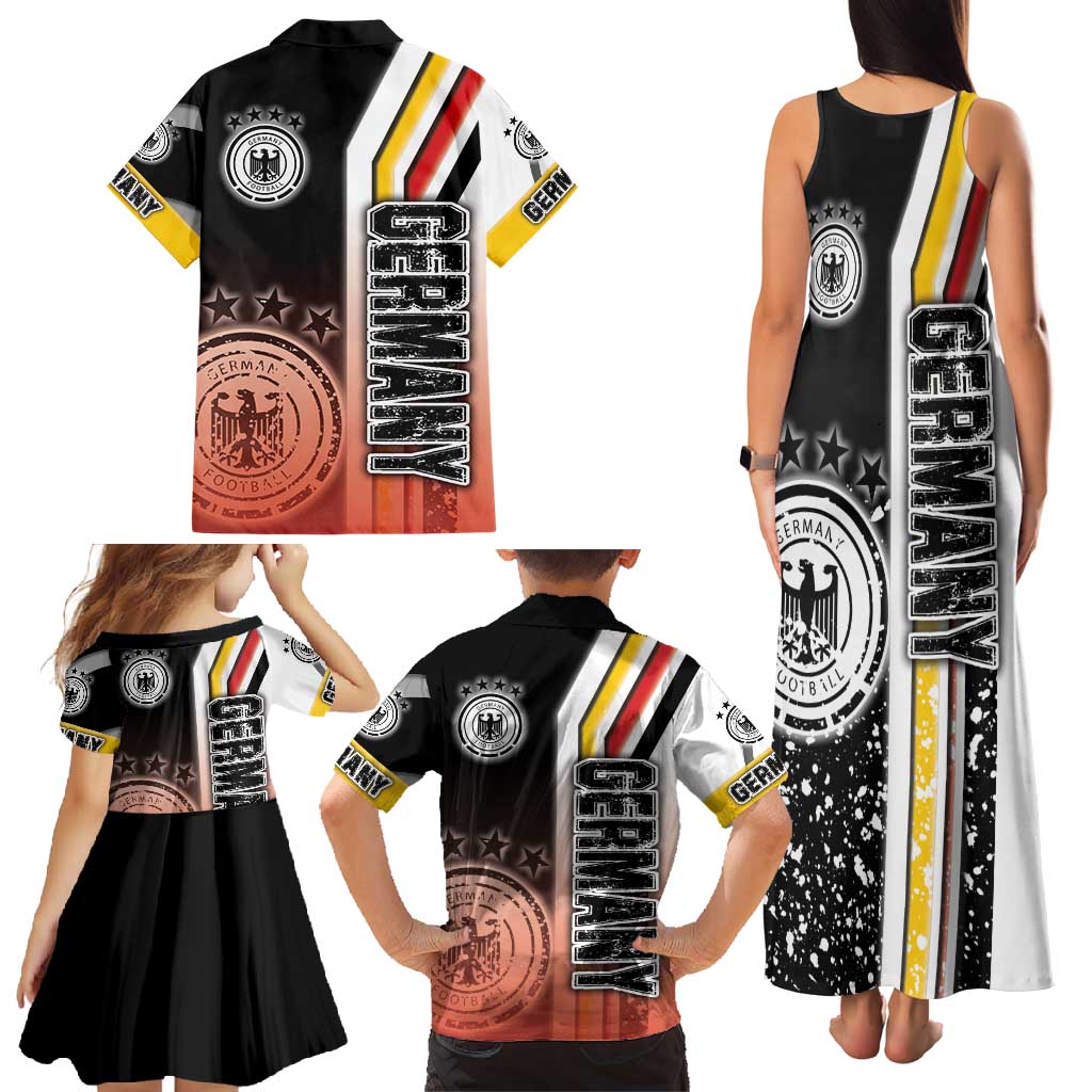 Germany Football Family Matching Tank Maxi Dress and Hawaiian Shirt Die Mannschaft Soccer - Road To Champion - Wonder Print Shop
