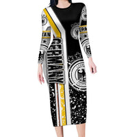 Germany Football Long Sleeve Bodycon Dress Die Mannschaft Soccer - Road To Champion - Wonder Print Shop