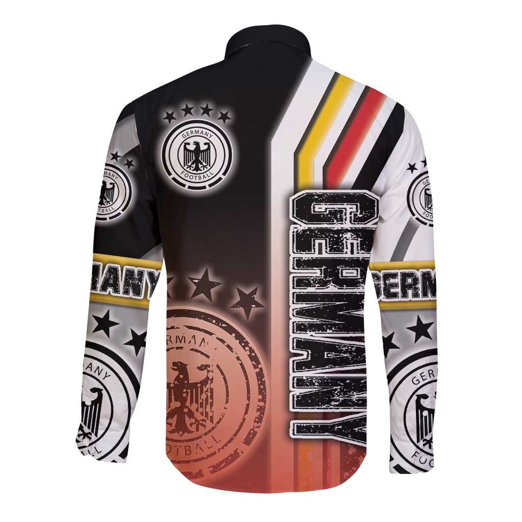 Germany Football Long Sleeve Button Shirt Die Mannschaft Soccer - Road To Champion