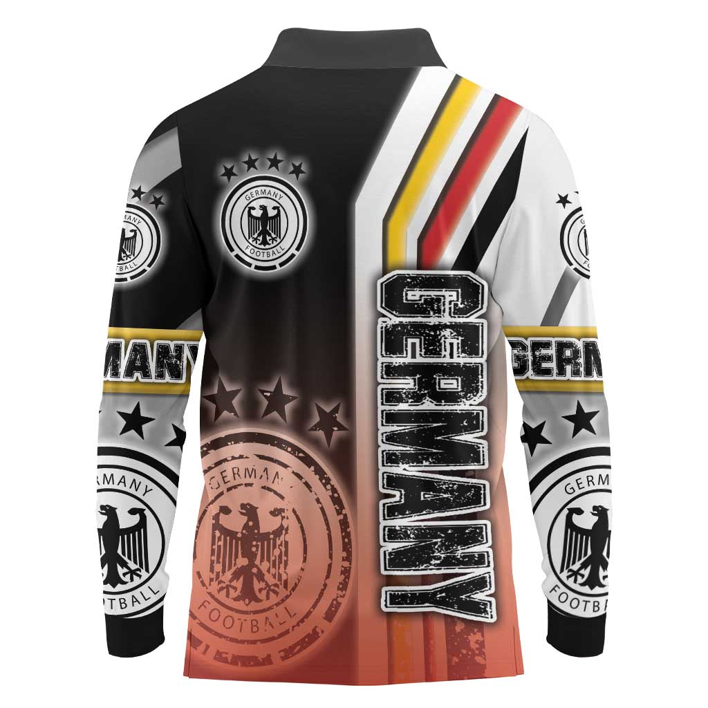 Germany Football Long Sleeve Polo Shirt Die Mannschaft Soccer - Road To Champion - Wonder Print Shop