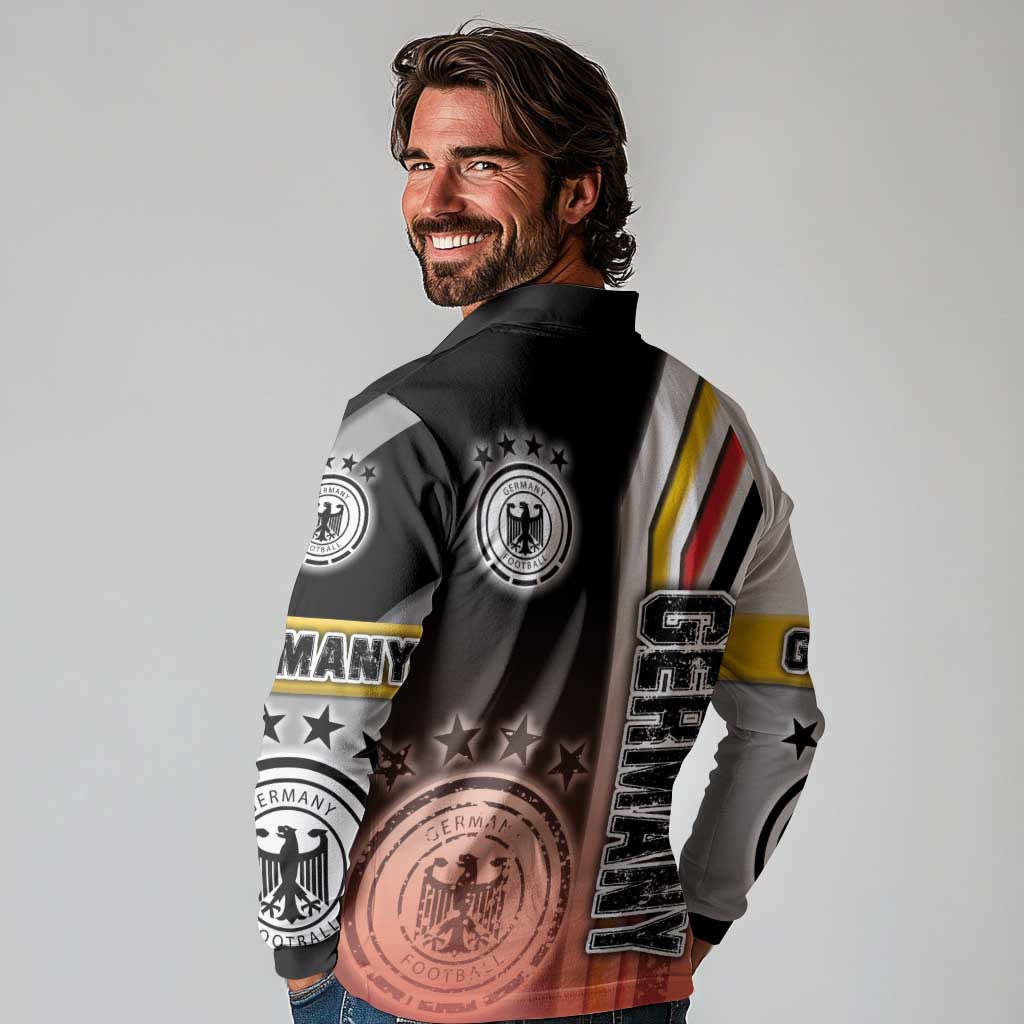 Germany Football Long Sleeve Polo Shirt Die Mannschaft Soccer - Road To Champion - Wonder Print Shop