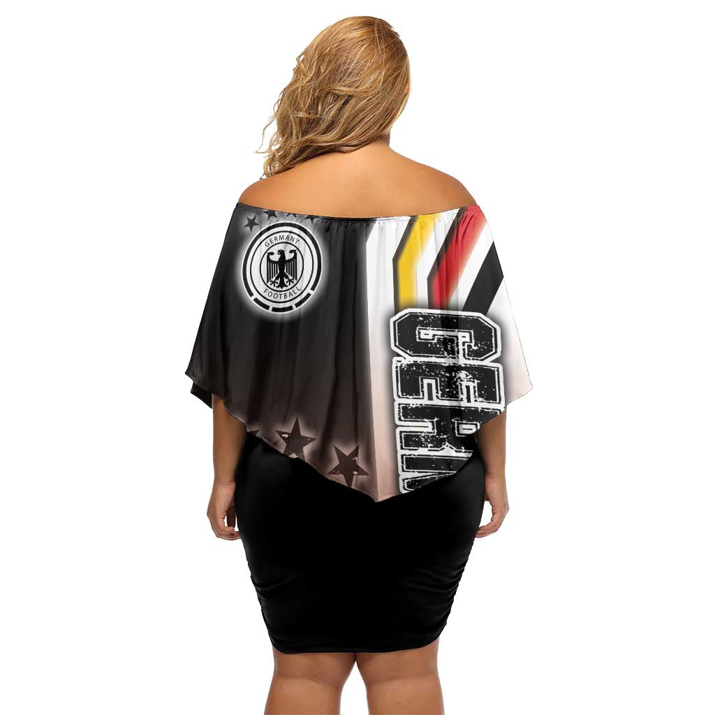 Germany Football Off Shoulder Short Dress Die Mannschaft Soccer - Road To Champion - Wonder Print Shop