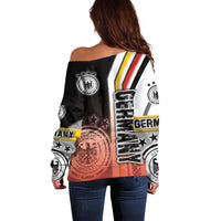 Germany Football Off Shoulder Sweater Die Mannschaft Soccer - Road To Champion - Wonder Print Shop