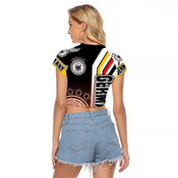 Germany Football Raglan Cropped T Shirt Die Mannschaft Soccer - Road To Champion - Wonder Print Shop