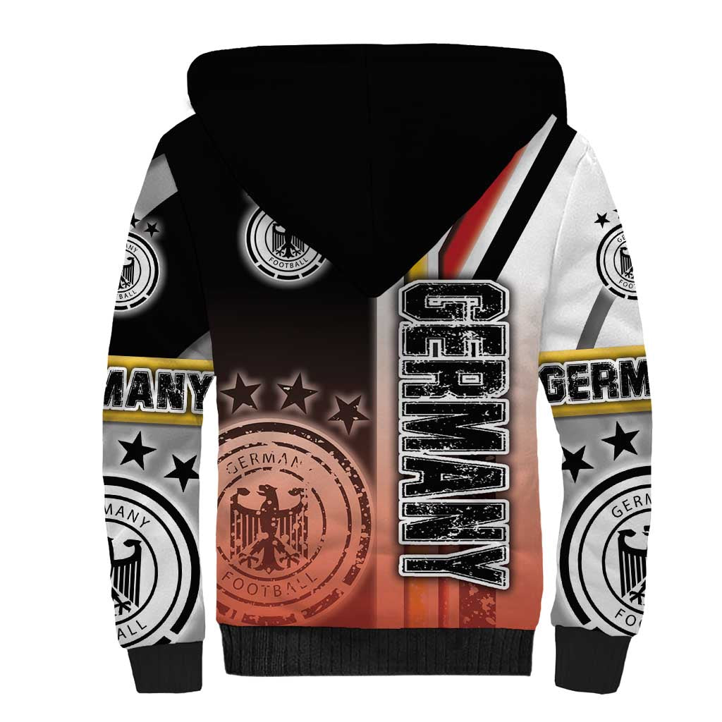 Germany Football Sherpa Hoodie Die Mannschaft Soccer - Road To Champion - Wonder Print Shop