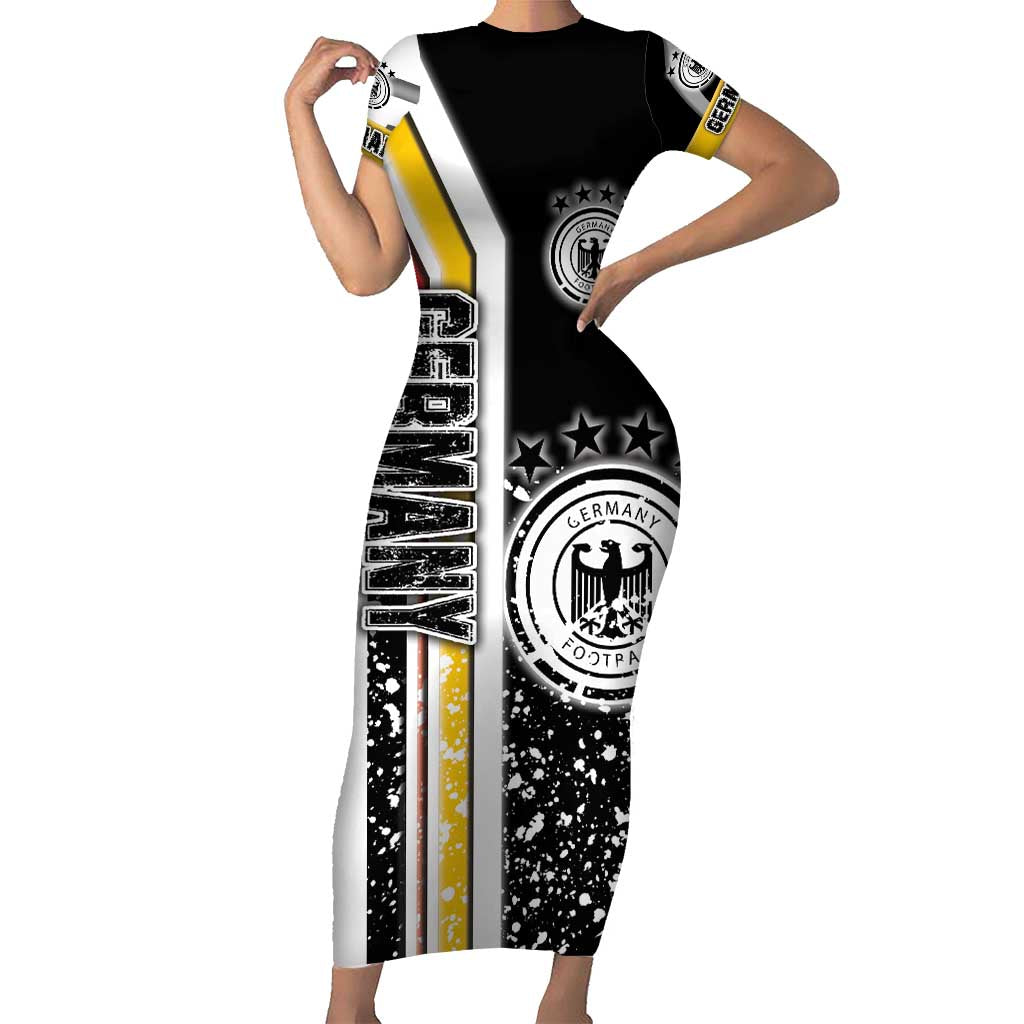 Germany Football Short Sleeve Bodycon Dress Die Mannschaft Soccer - Road To Champion - Wonder Print Shop