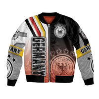 Germany Football Sleeve Zip Bomber Jacket Die Mannschaft Soccer - Road To Champion - Wonder Print Shop
