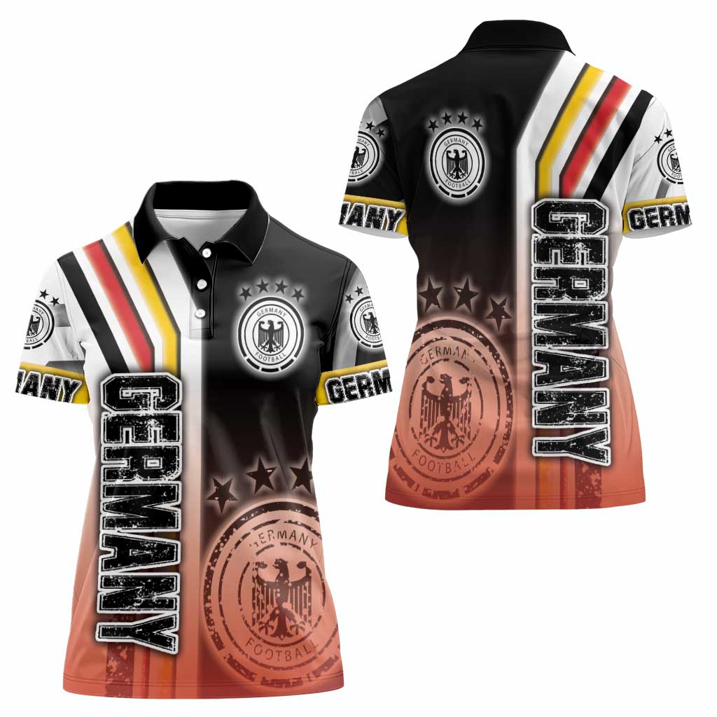 Germany Football Women Polo Shirt Die Mannschaft Soccer - Road To Champion - Wonder Print Shop
