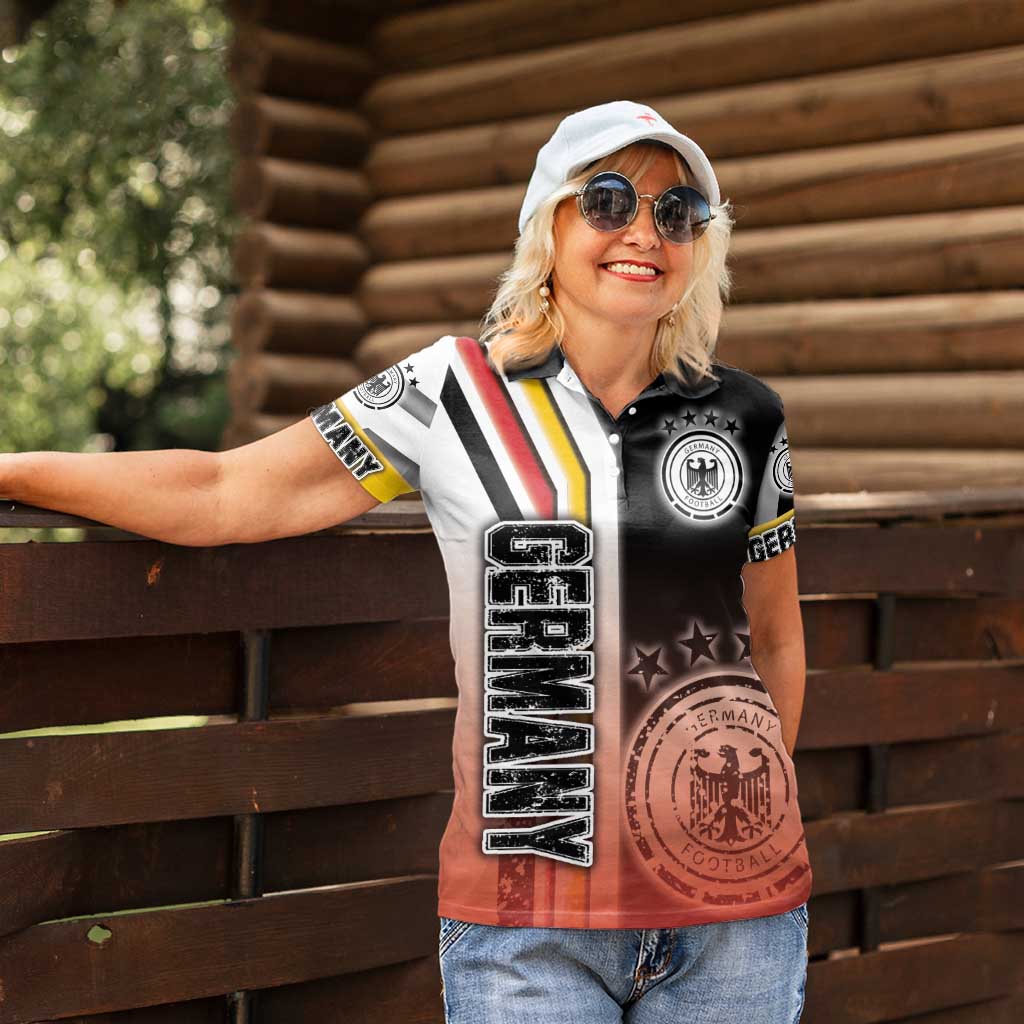 Germany Football Women Polo Shirt Die Mannschaft Soccer - Road To Champion - Wonder Print Shop