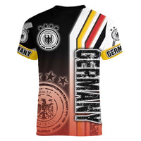 Germany Football Women V-Neck T-Shirt Die Mannschaft Soccer - Road To Champion - Wonder Print Shop