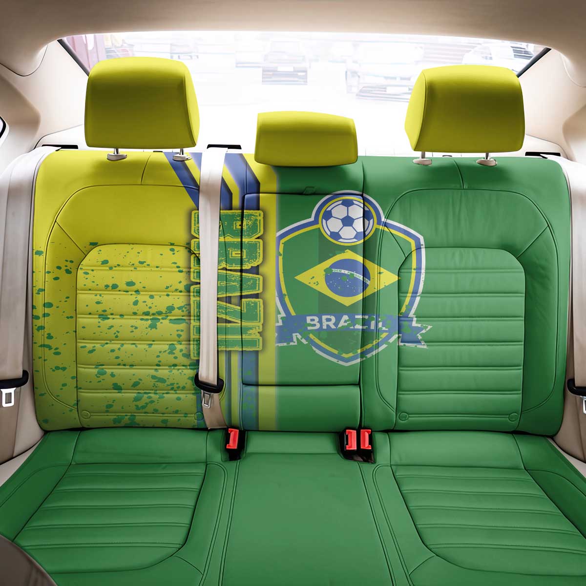 Brazil Football Back Car Seat Cover Selecao Soccer - Road To Champion