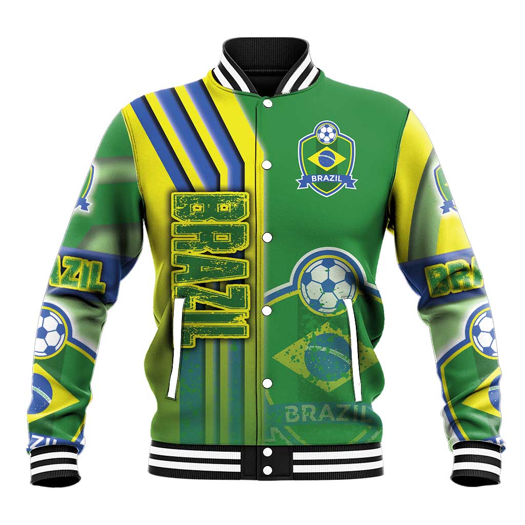 Brazil Football Baseball Jacket Selecao Soccer - Road To Champion