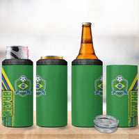 Brazil Football 4 in 1 Can Cooler Tumbler Selecao Soccer - Road To Champion