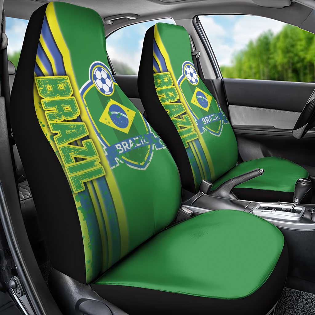 Brazil Football Car Seat Cover Selecao Soccer - Road To Champion - Wonder Print Shop