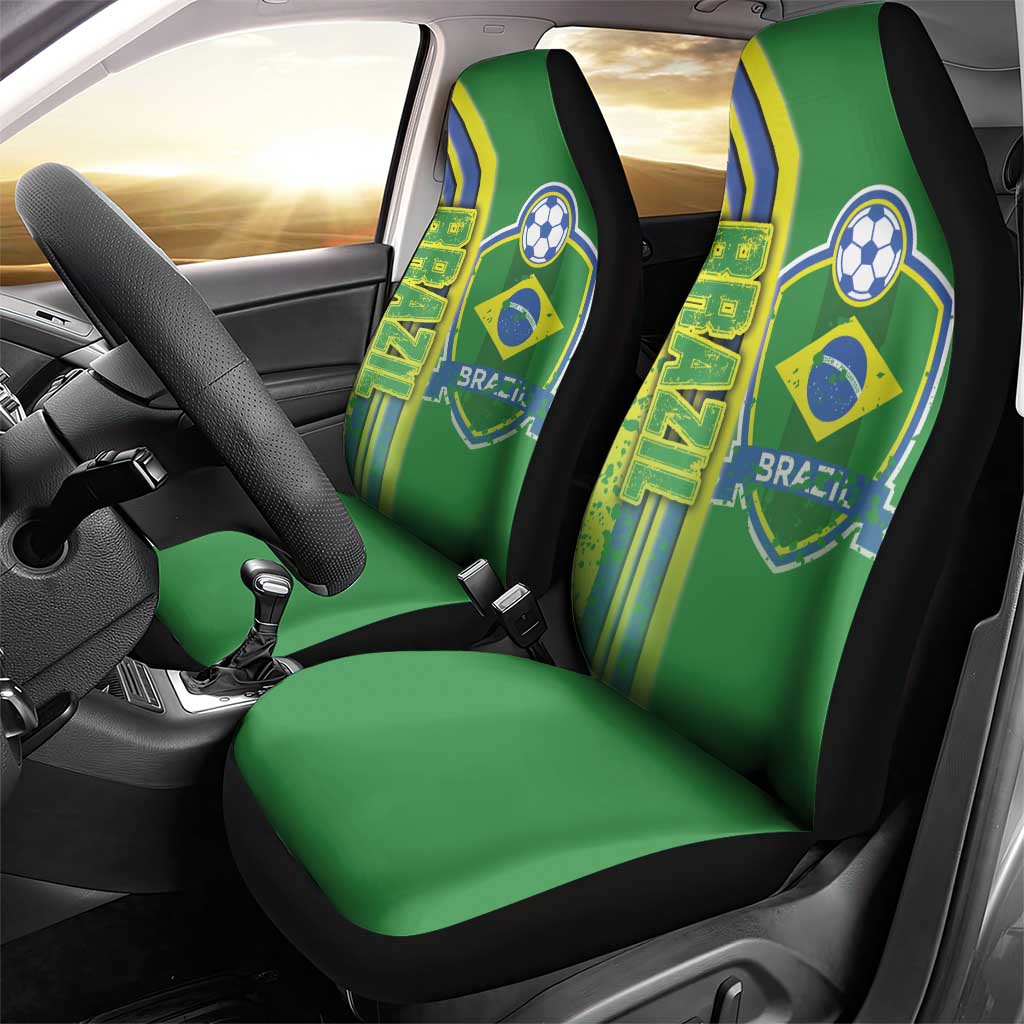 Brazil Football Car Seat Cover Selecao Soccer - Road To Champion - Wonder Print Shop